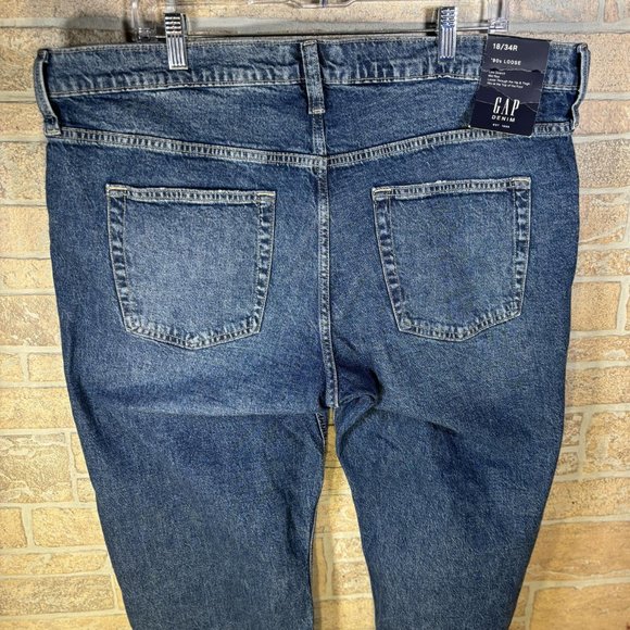 NWT‎ GAP Denim 90's Loose Mid Rise Size 18/34 - Picture 2 of 5